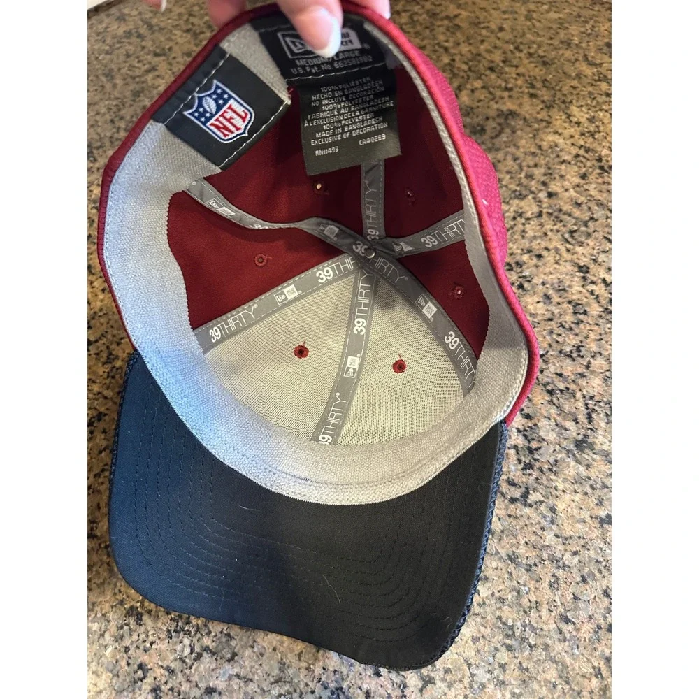Washington Commanders New Era 39THIRTY Football Hat Medium Large‎ Red Grey
